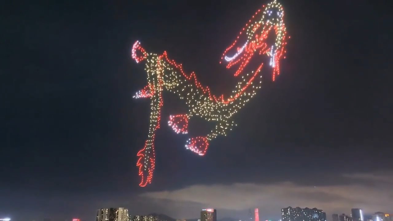 Shanghai dragon drone show